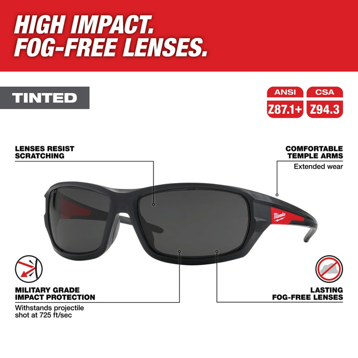 Milwaukee Tinted High Performance Safety Glasses