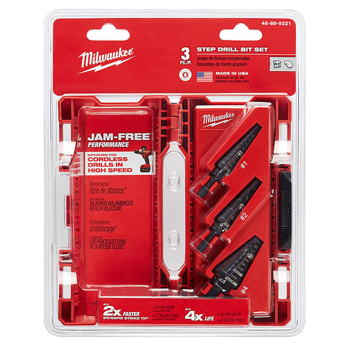 Milwaukee 3-Piece Step Drill Bit Set