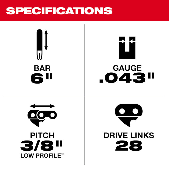 Milwaukee 6 in. Saw Chain