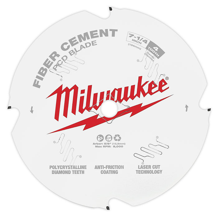 Milwaukee 7-1/4 in. PCD/Fiber Cement Circular Saw Blade