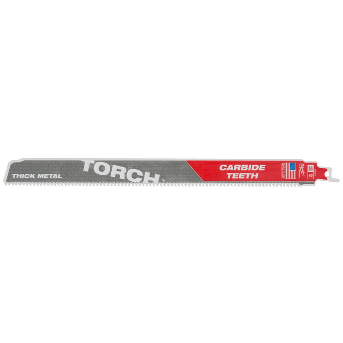 Milwaukee 12" 8TPI The TORCH™ with Carbide Teeth SAWZALL® Blade  1PK