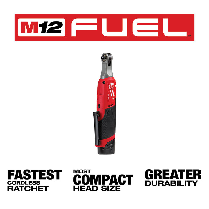 Milwaukee M12 FUEL™ 1/4" High Speed Ratchet Kit