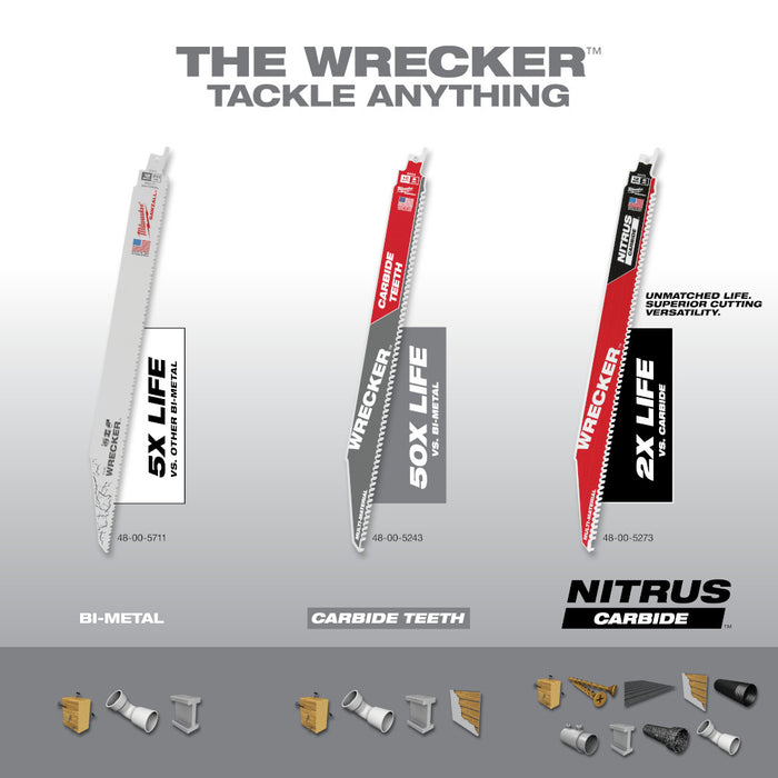 Milwaukee 12" The WRECKER™ with NITRUS CARBIDE™ 1PK