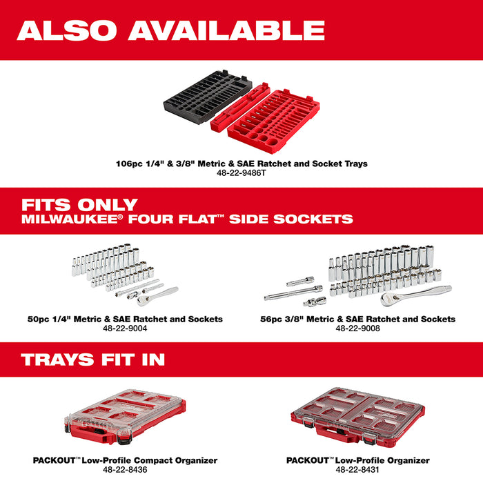 Milwaukee 3/8 in. Drive 56 pc. Ratchet & Socket Set - SAE & Metric