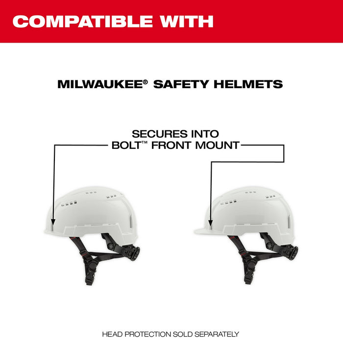 Milwaukee BOLT™ Eye Visor - Clear Dual Coat Lens (Compatible with Milwaukee® Safety Helmets)