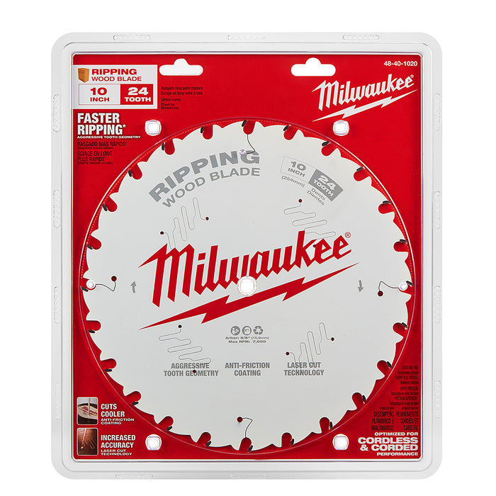 Milwaukee 10 in. 24T Ripping Circular Saw Blade