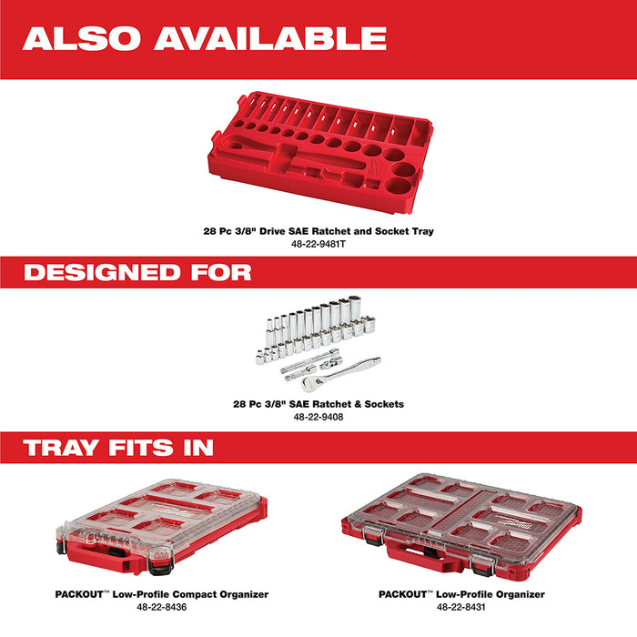 Milwaukee 3/8 in. Drive 28 pc. Ratchet & Socket Set- SAE