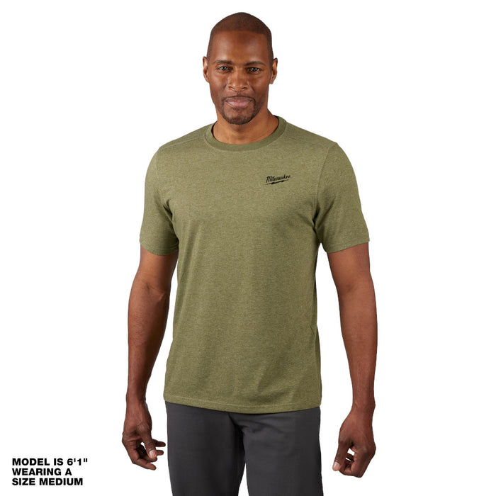 Milwaukee Hybrid Work Tee - Short Sleeve - Green L