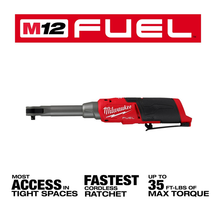 Milwaukee M12 FUEL™ 1/4" Extended Reach High Speed Ratchet