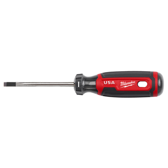 Milwaukee 3/16" Cabinet 3" Cushion Grip Screwdriver (USA)