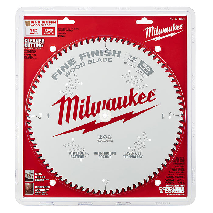 Milwaukee 12 in. 80T Fine Finish Circular Saw Blade