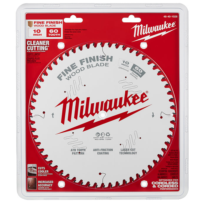 Milwaukee 10 in. 60T Fine Finish Circular Saw Blade