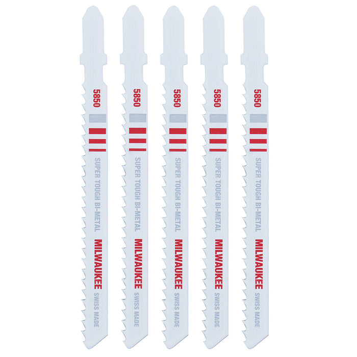 Milwaukee 4 in. 8 TPI Bi-Metal Jig Saw Blades 5PK