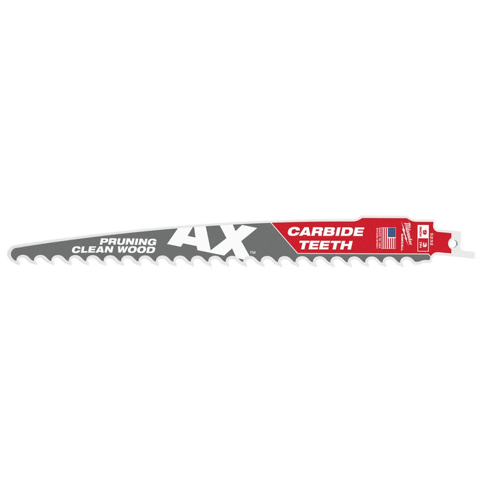 Milwaukee 9" 3 TPI The AX™ with Carbide Teeth for Pruning & Clean Wood SAWZALL® Blade 3PK