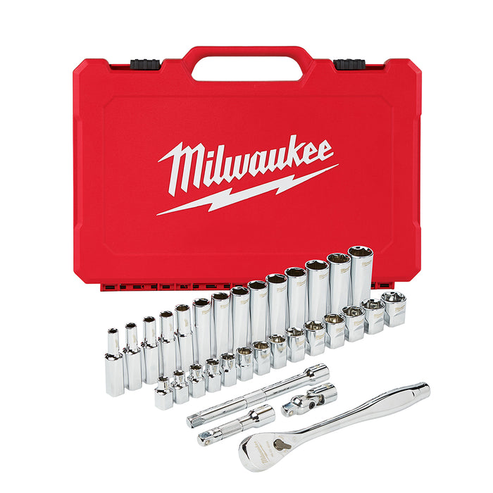 Milwaukee 3/8 in. Drive 32 pc. Ratchet & Socket Set - Metric