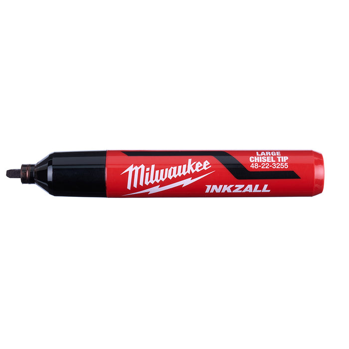 Milwaukee INKZALL™ 3PC Large Chisel Tip Black Marker