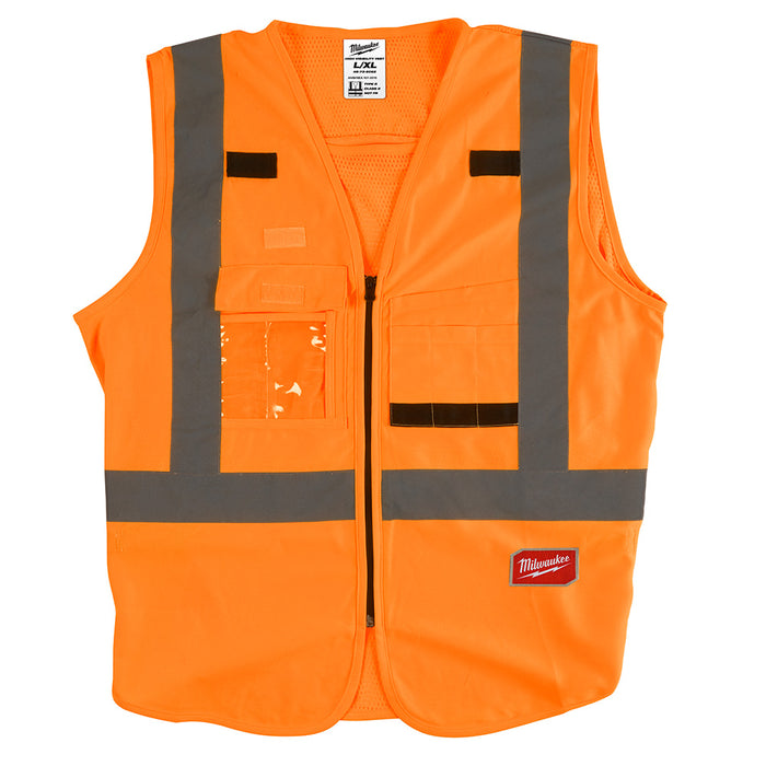 Milwaukee High Visibility Orange Safety Vest - L/XL