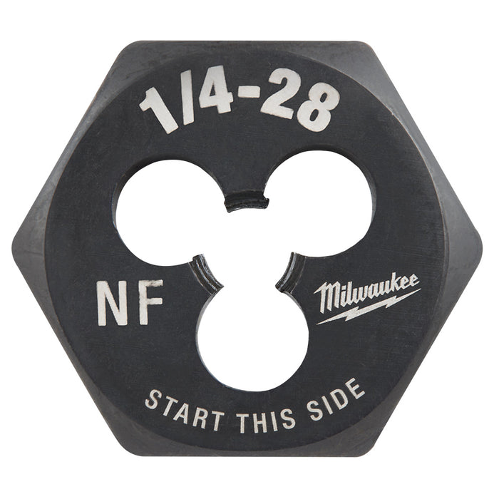 Milwaukee 1/4"-28 NF 1-Inch Hex Threading Die