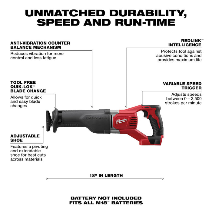 M18™ SAWZALL® Reciprocating Saw