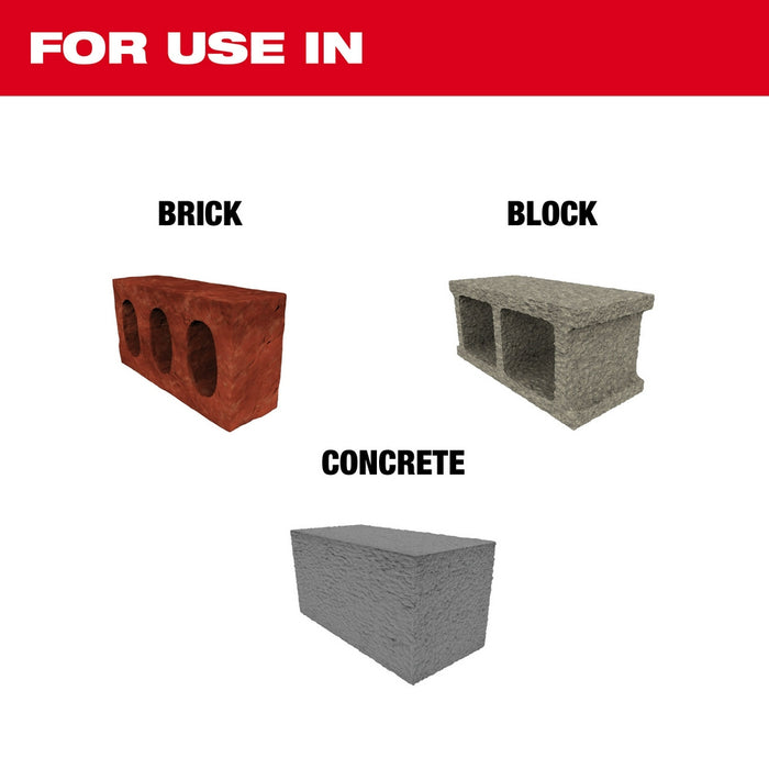 Milwaukee 5-Piece MX4™ 4-Cutter SDS-Plus Rotary Hammer-Drill Bit Kit