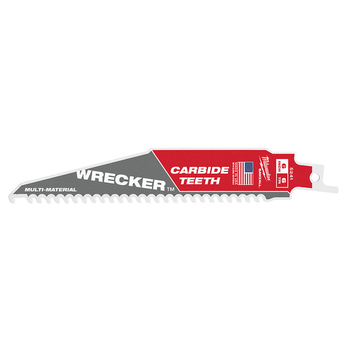 Milwaukee 6" 6 TPI THE WRECKER™ with Carbide Teeth SAWZALL® Blade 1PK