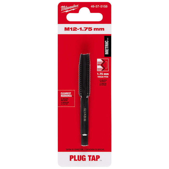 Milwaukee M12-1.75 mm Straight Flute Plug Tap