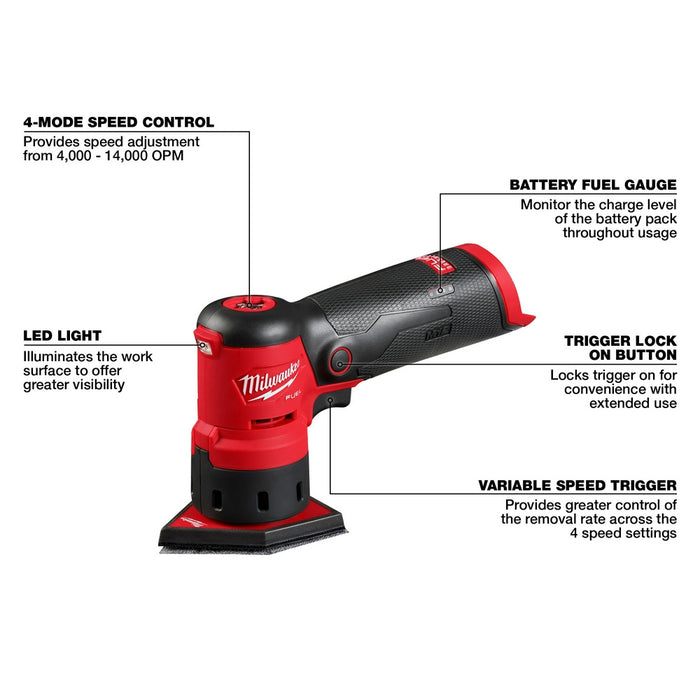 Milwaukee M12 FUEL™ Orbital Detail Sander