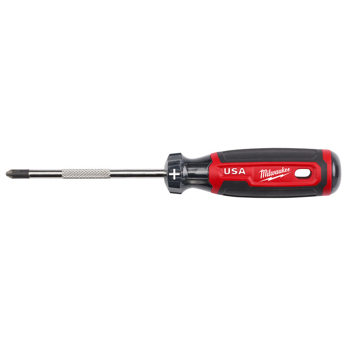 Milwaukee #2 Phillips 4" Cushion Grip Screwdriver (USA)