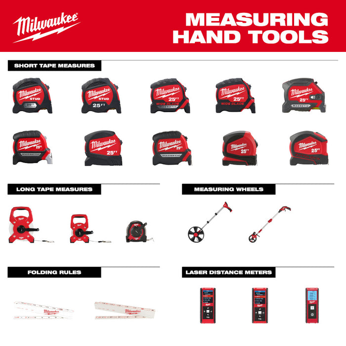 Milwaukee 25ft Electrician's Compact Wide Blade Magnetic Tape Measure