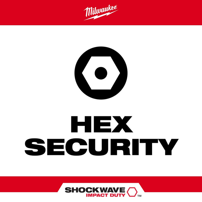 Milwaukee 7-Piece SHOCKWAVE™ Impact Hex Security Insert Bit Set 3PK