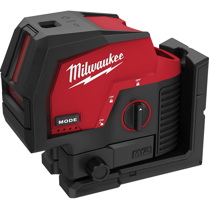 Milwaukee M12™ Green Cross Line & Plumb Points Laser Kit