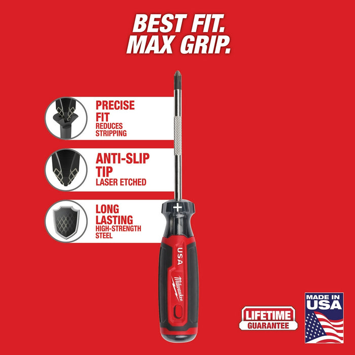 Milwaukee 4PC Cushion Grip Screwdriver Kit (USA)