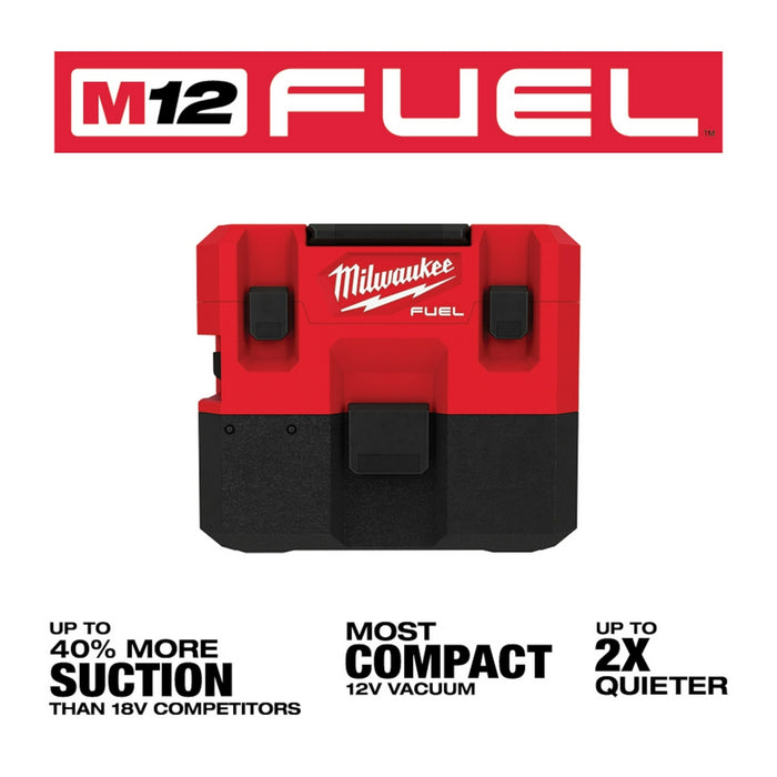 Milwaukee M12 FUEL™ 1.6 Gallon Wet/Dry Vacuum