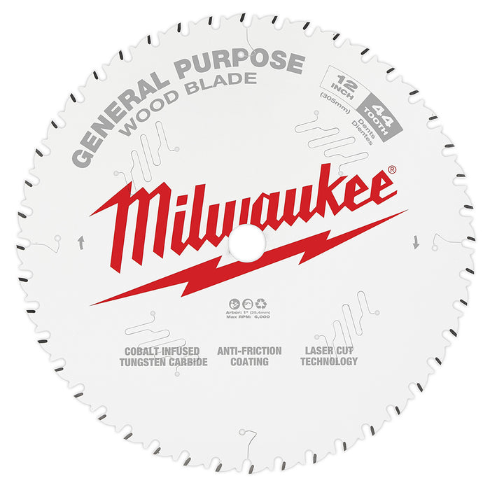 Milwaukee 12 in. 44T General Purpose Circular Saw Blade