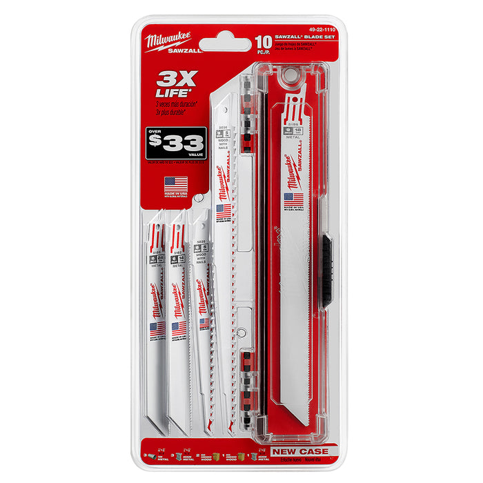 Milwaukee 10 Pc SAWZALL Blade Set