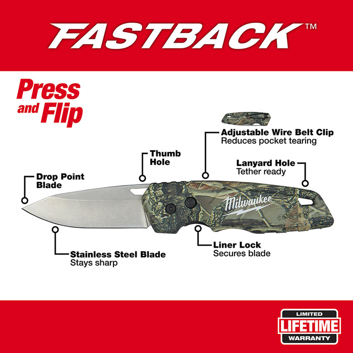 Milwaukee FASTBACK™ Camo Folding Knife