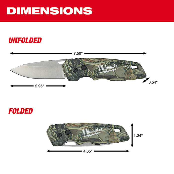 Milwaukee FASTBACK™ Camo Folding Knife