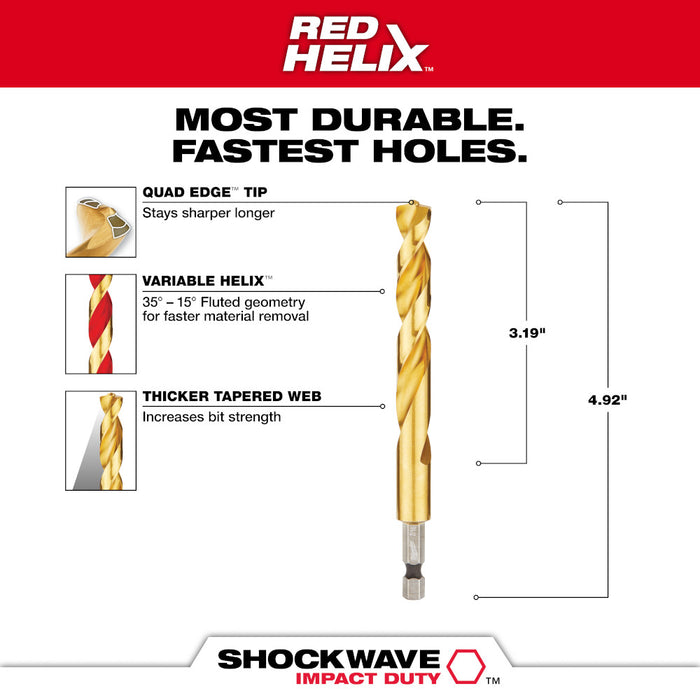 Milwaukee 7/16 in. Titanium SHOCKWAVE™ Drill Bit