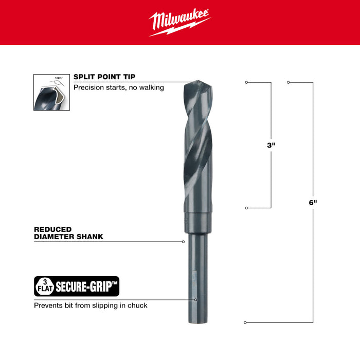 Milwaukee 3/4 in. S&D Black Oxide Drill Bit