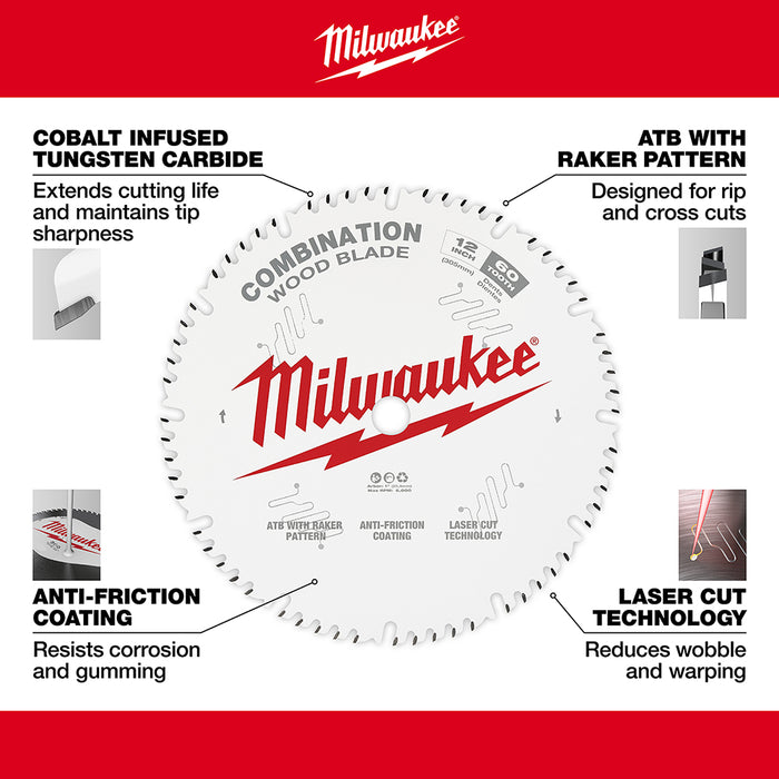 Milwaukee 12 in. 60T Combination Circular Saw Blade