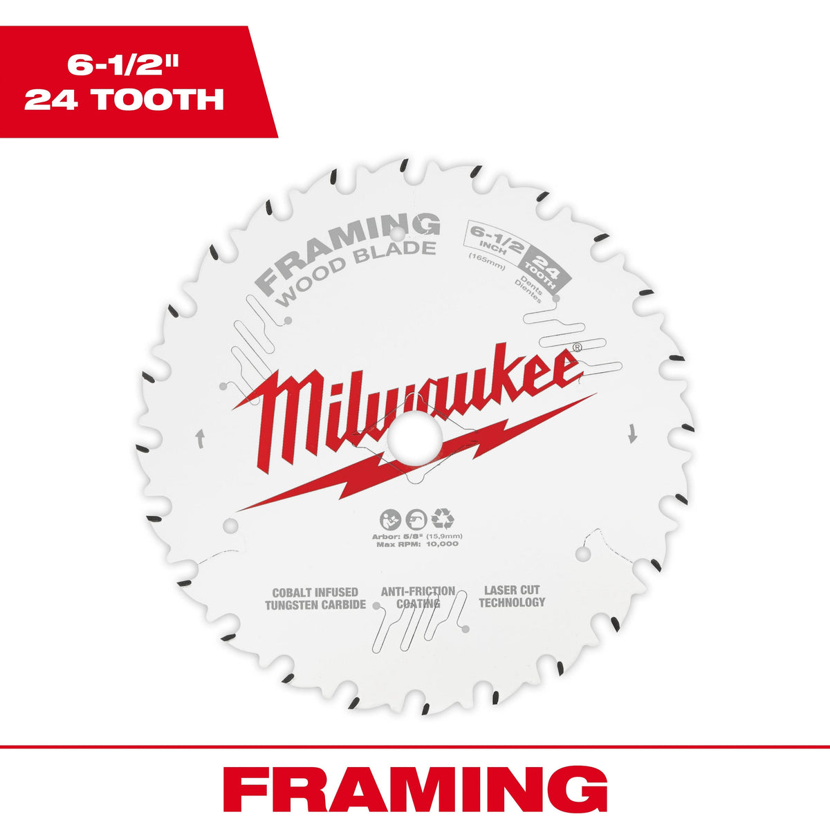 Capital Tools USA 6-1/2" 24T Framing Circular Saw Blades
