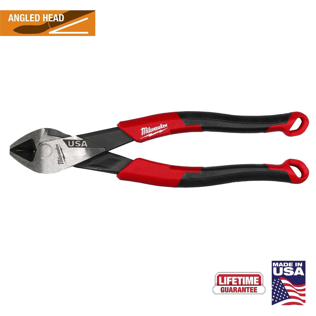 Capital Tools USA 8" Angled Head Diagonal Comfort Grip Cutting Pliers (USA)
