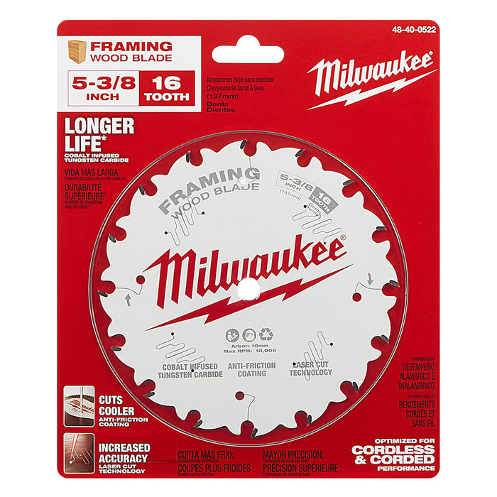 Milwaukee 5-3/8 in. 16T Framing Circular Saw Blade