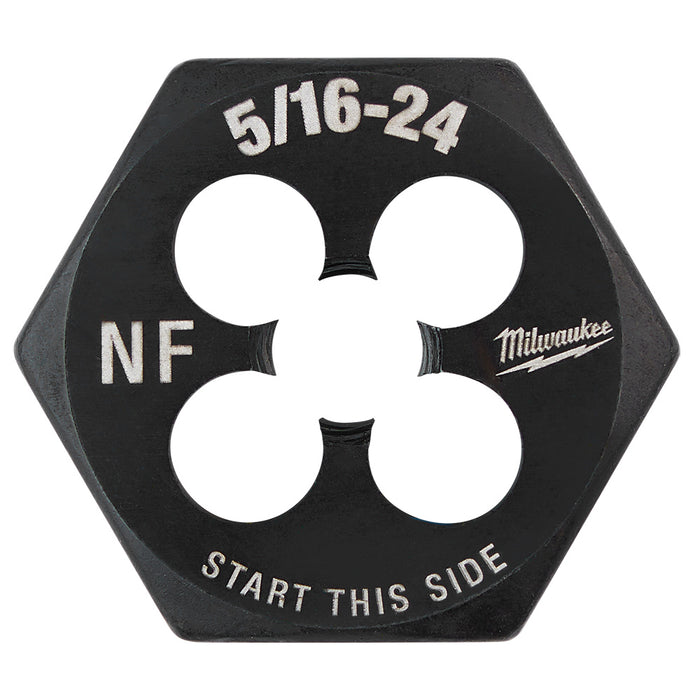 Milwaukee 5/16"-24 NF 1-Inch Hex Threading Die