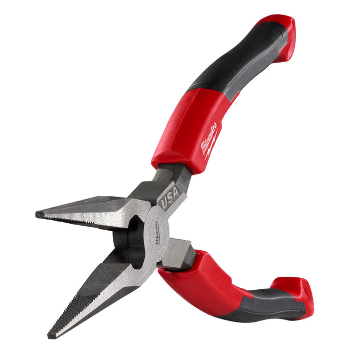 Milwaukee 8" Long Nose Comfort Grip Pliers (USA)