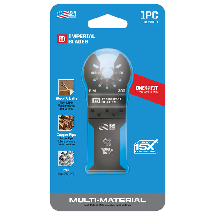 Milwaukee Imperial Blades IBOA300-1 One Fit™ 1-1/4" Standard Wood & Nails Blade, 1PC