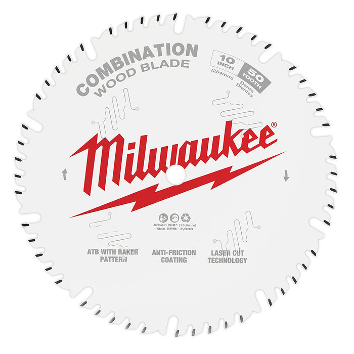 Milwaukee 10 in. 50T Combination Circular Saw Blade