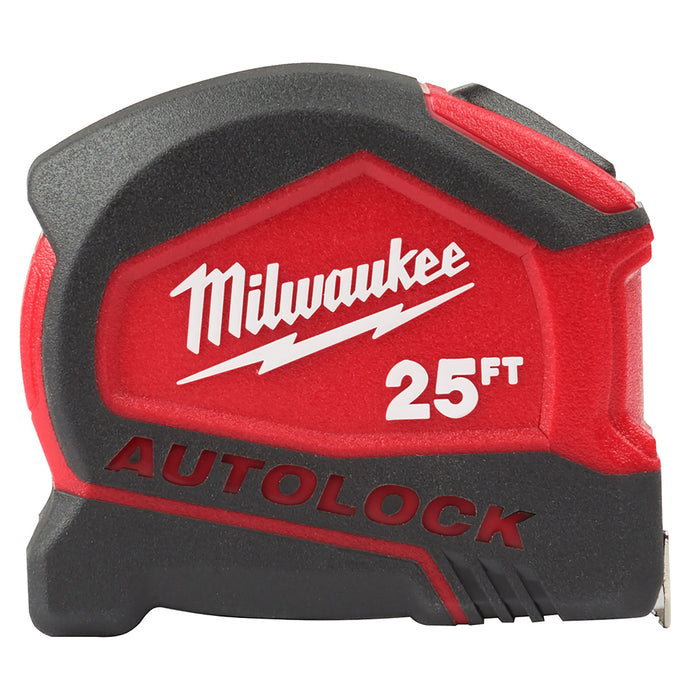 Milwaukee 25 ft. Compact Auto Lock Tape