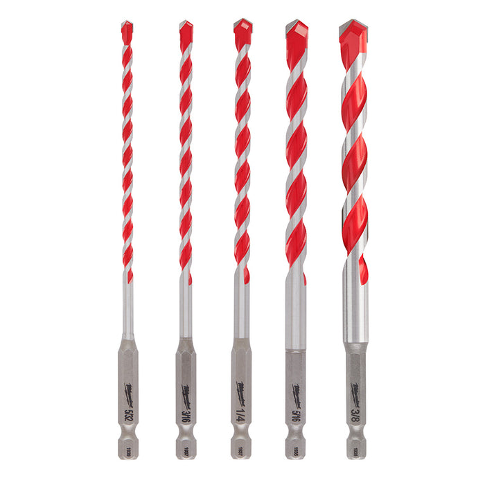 Milwaukee 5pc. SHOCKWAVE™ Carbide Hammer Drill Bit Kit