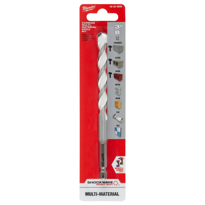 Milwaukee 3/8 in. SHOCKWAVE™ Carbide Multi-Material Drill Bit